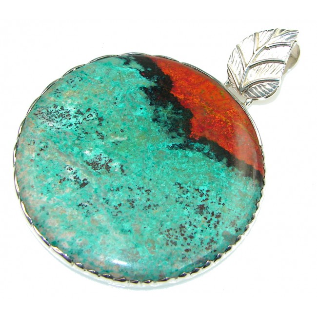 Large! Stunning! Red Sonora Jasper Sterling Silver Pendant