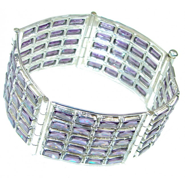 Bali Secret! Created Purple Amethyst Sterling Silver Bracelet