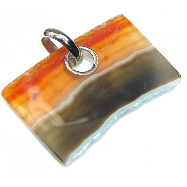 Instant Classic! Agate Druzy Sterling Silver Pendant
