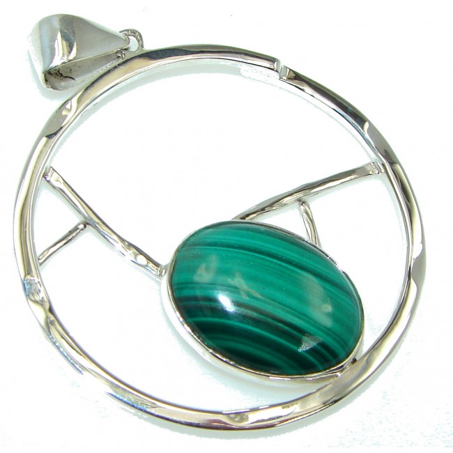 Back to Nature AAA + Natural Malachite Sterling Silver Pendant
