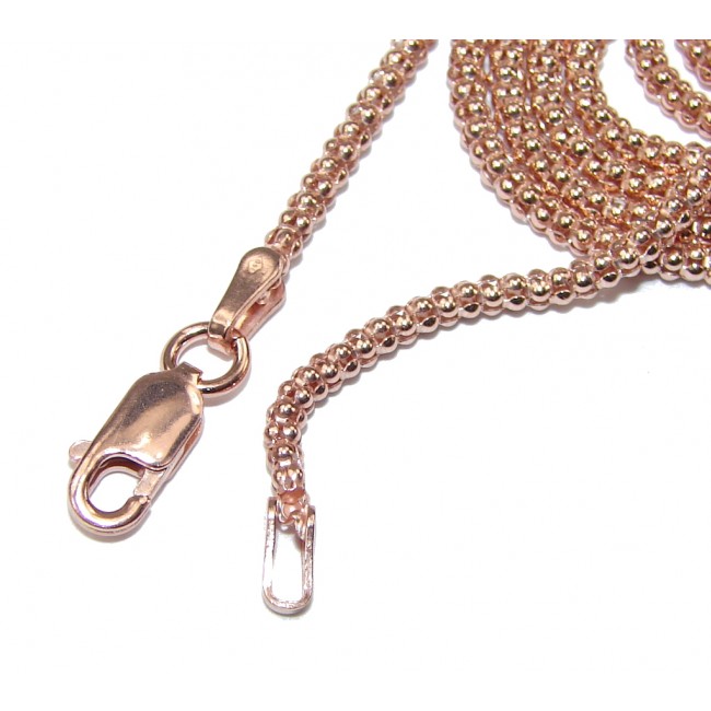 Coreana Rose Gold Plated Sterling Silver Chain 22'' long, 1.5 mm wide
