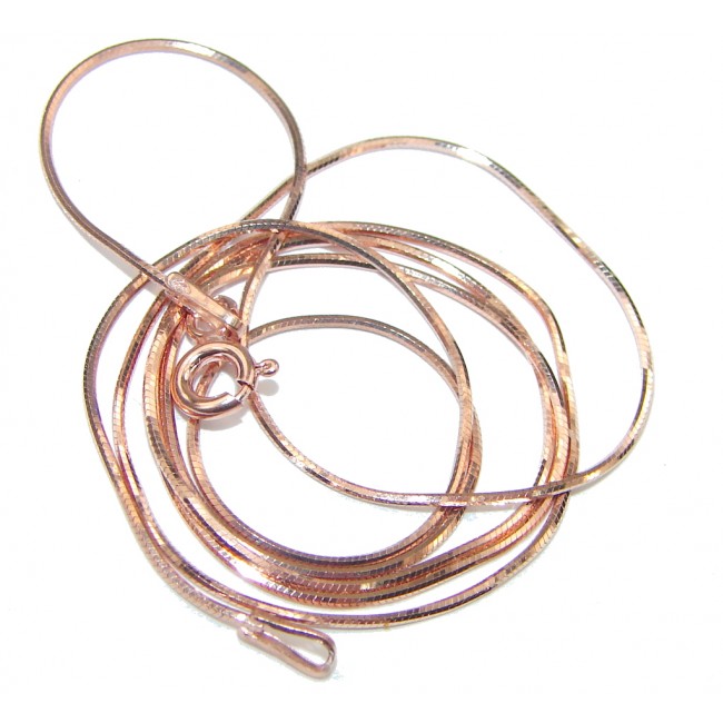 8 Sided Rose Gold Plated Sterling Silver Chain 20'' long, 0.5 mm wide