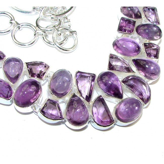 Grand Thai Love! Purple Amethyst Sterling Silver necklace