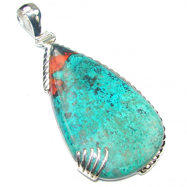 Big! Natural Beauty! AAA Red Sonora Jasper Sterling Silver Pendant