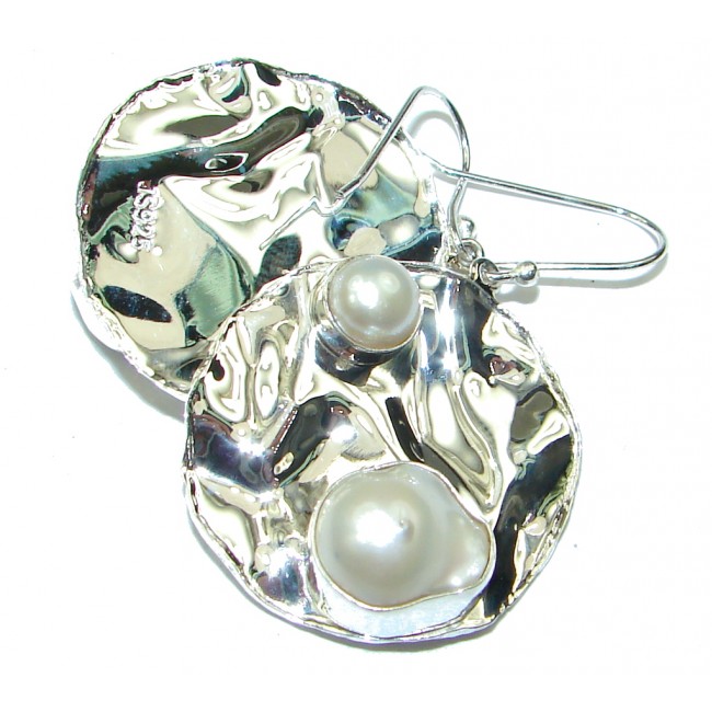 Winter Snow! Fresh Water Pearl Sterling Silver earrings