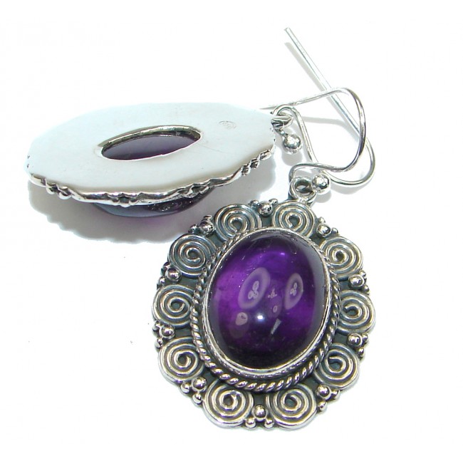 Fabulous! Purple Amethyst Sterling Silver earrings