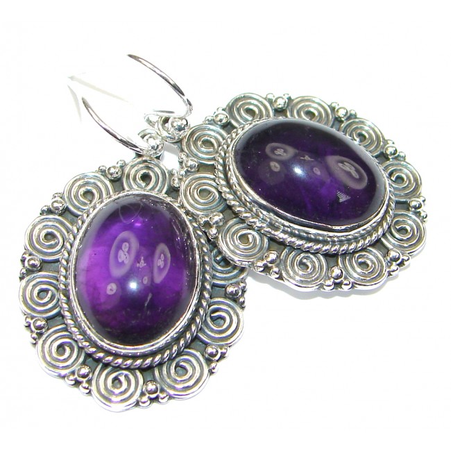 Fabulous! Purple Amethyst Sterling Silver earrings