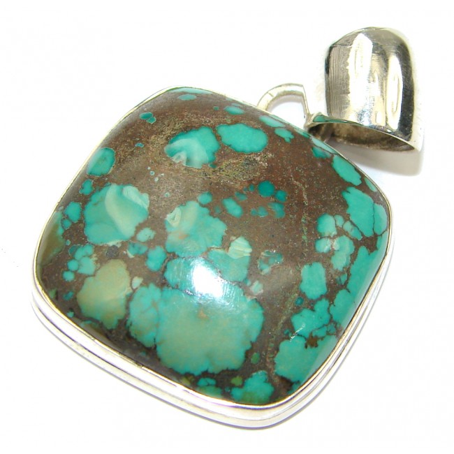 Corrico Lake! Green Turquoise Sterling Silver Pendant