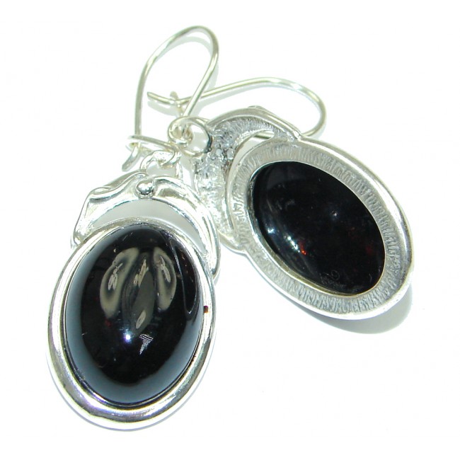 Amazing! Black Onyx Sterling Silver earrings