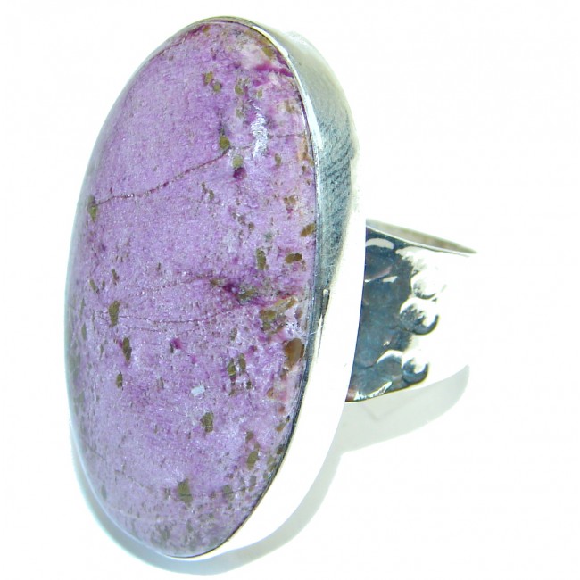 Excellent Purple Sugalite Sterling Silver Ring s. 8