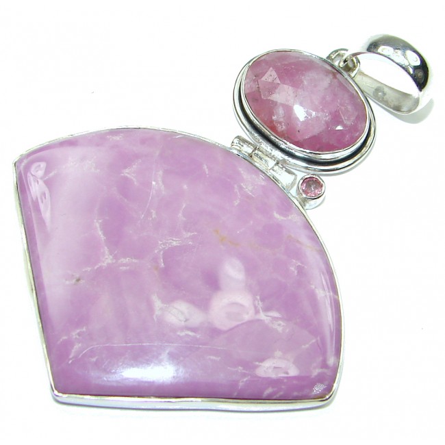 Big! Awesome Color Of Purple Sugalite Sterling Silver Pendant