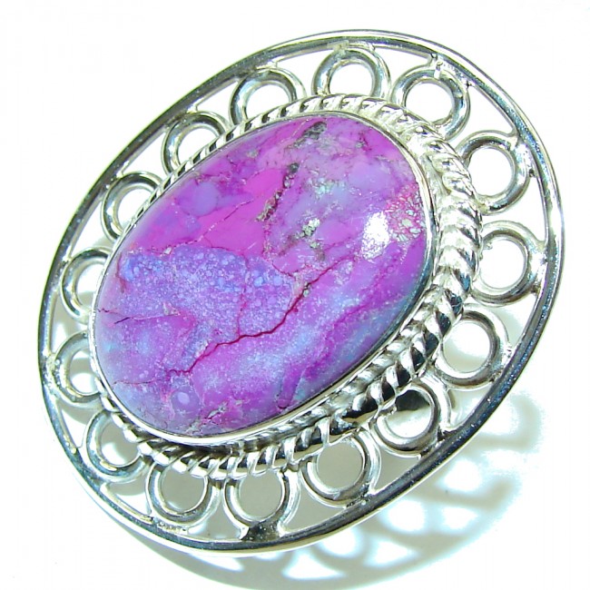Excellent Purple Turquoise Sterling Silver ring s. 7 1/4