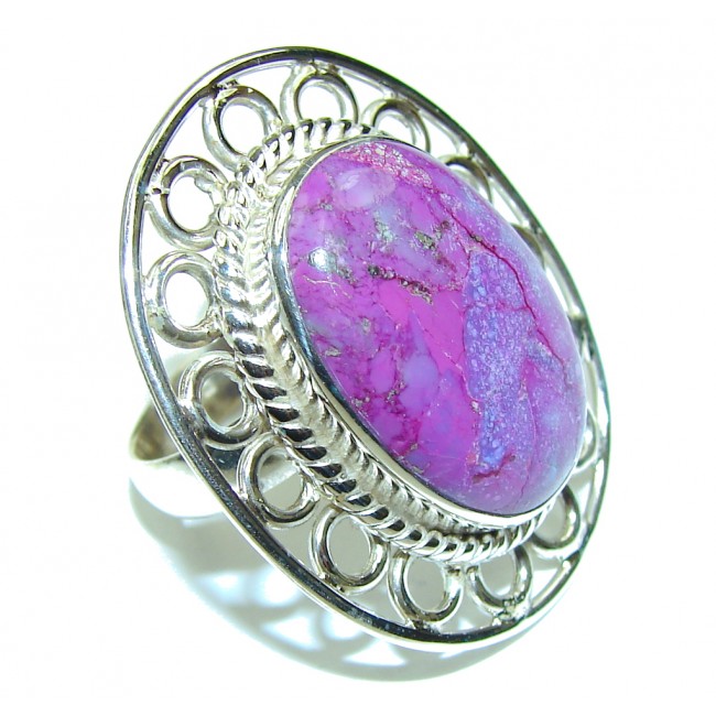 Excellent Purple Turquoise Sterling Silver ring s. 7 1/4