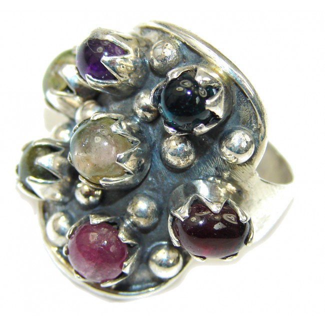 Pale Beauty! Tourmaline Sterling Silver Ring s. 9