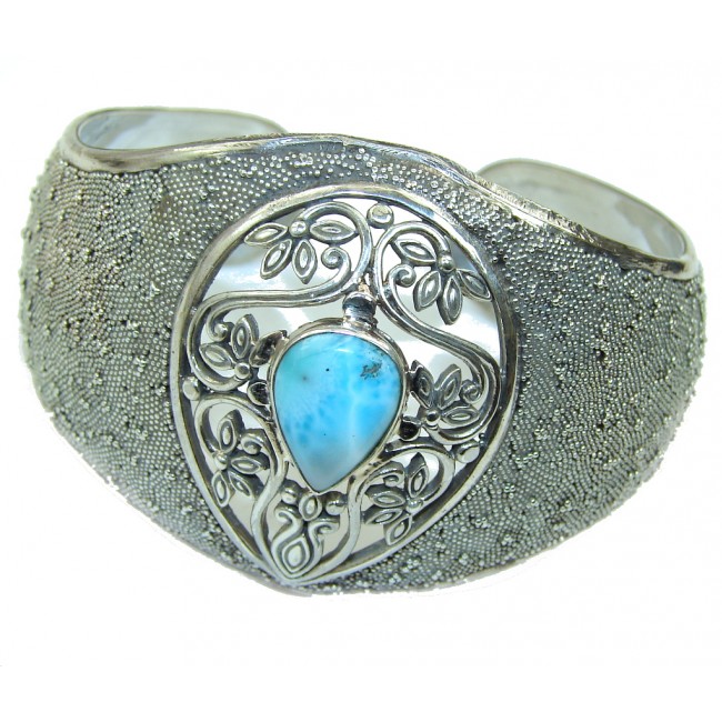 Bali Secret! Blue Larimar Sterling Silver Bracelet / Cuff