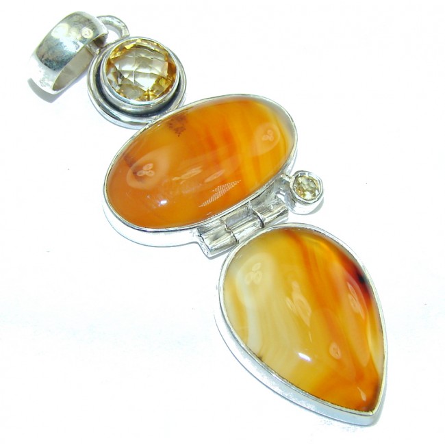 Perfect! Brown Botswana Agate Sterling Silver Pendant