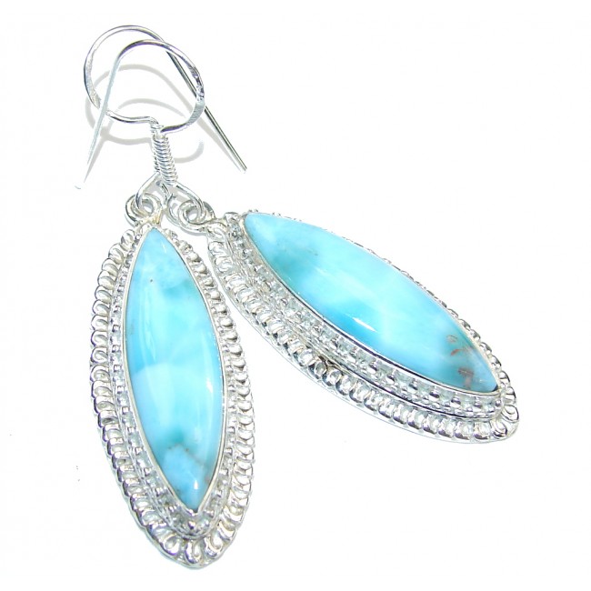 Summer Time! AAA Blue Larimar Sterling Silver earrings