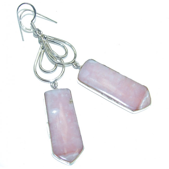 Delicate! Light Pink Opal Sterling Silver earrings