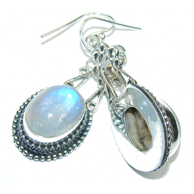 Secret Winter White Moonstone Sterling Silver earrings