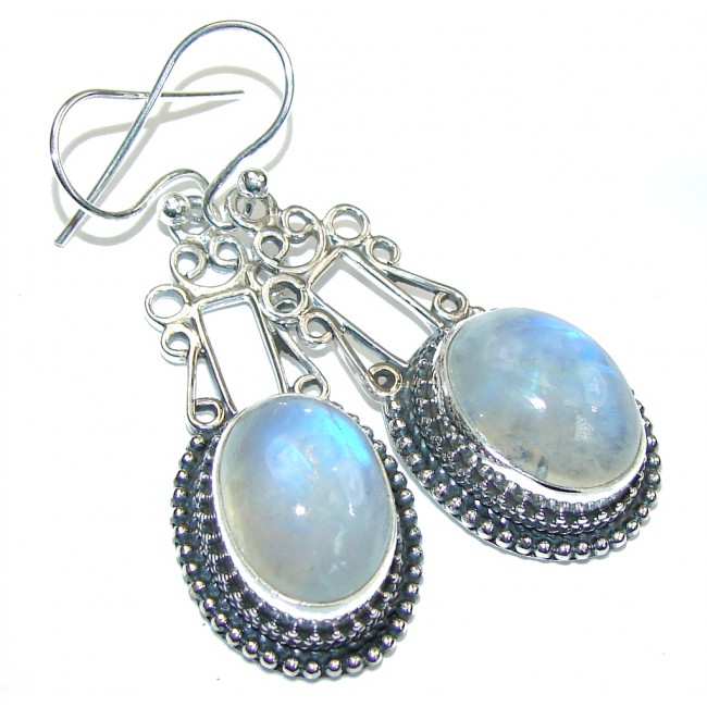 Secret Winter White Moonstone Sterling Silver earrings
