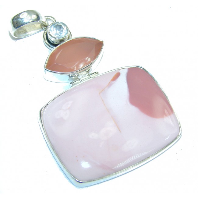 Genuine! Pink Opal Sterling Silver Pendant