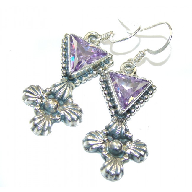 Passion Lilac Quartz Sterling Silver Earrings