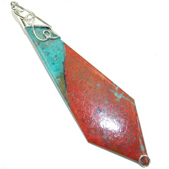 Large! Massive AAA Red Sonora Jasper Sterling Silver Pendant