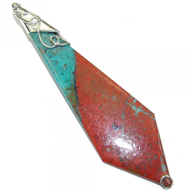 Large! Massive AAA Red Sonora Jasper Sterling Silver Pendant