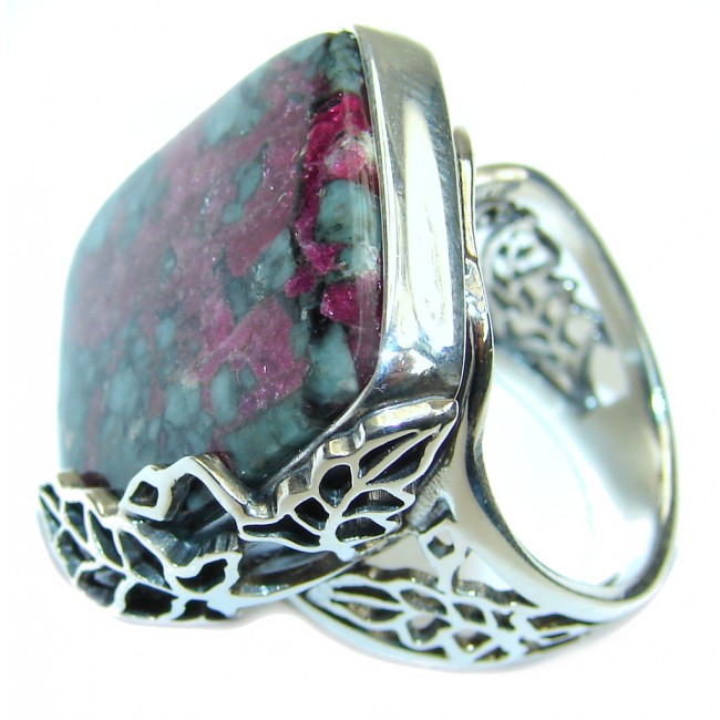 Natural Russian Eudialyte Sterling Silver Ring s. 8 - adjustable