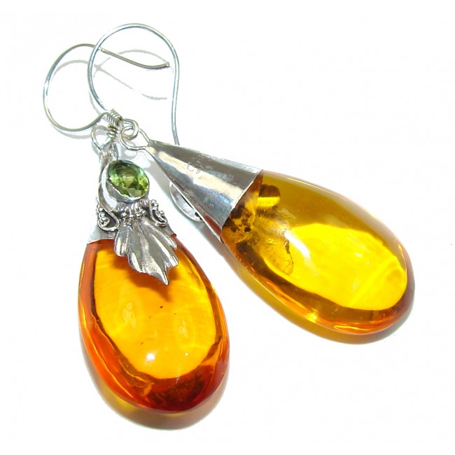 Delicate Golden Topaz Quartz Sterling Silver earrings