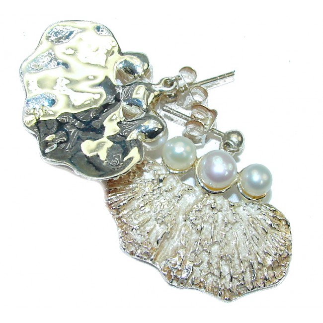 Secret Beauty! Fresh Water Pearl Sterling Silver earrings