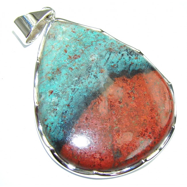 Perfect! AAA Red Sonora Jasper Sterling Silver Pendant