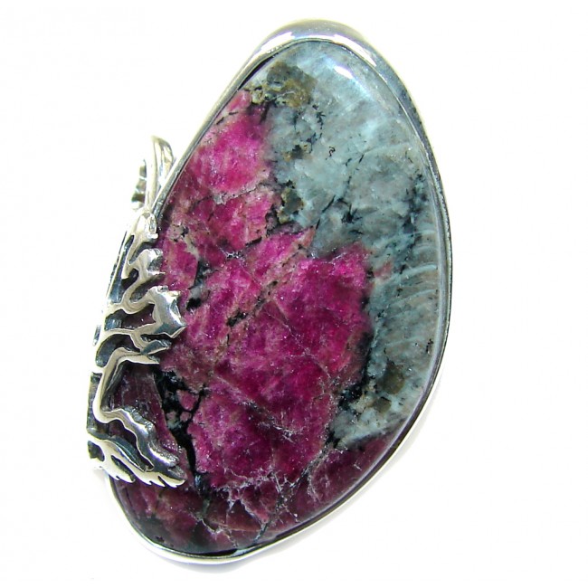 Natural AAA Russian Eudialyte Sterling Silver Ring s. 6 - adjustable