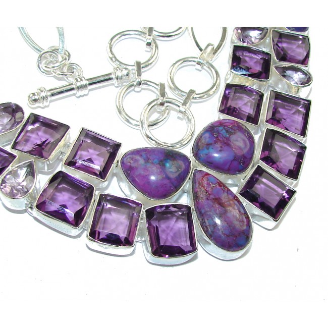 Lavender Dream! Created Amethyst Sterling Silver necklace