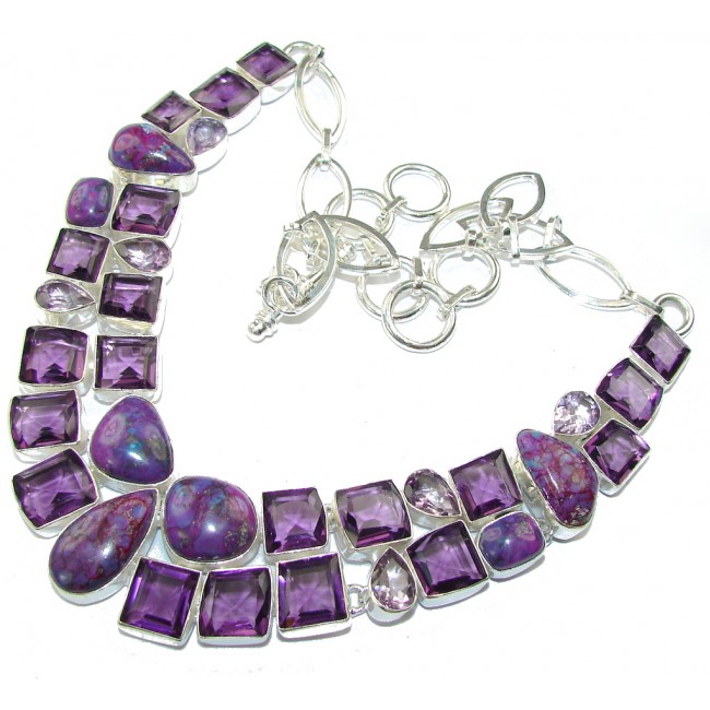 Lavender Dream! Created Amethyst Sterling Silver necklace
