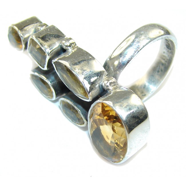 Summer Beauty! Citrine Sterling Silver Ring s. 6