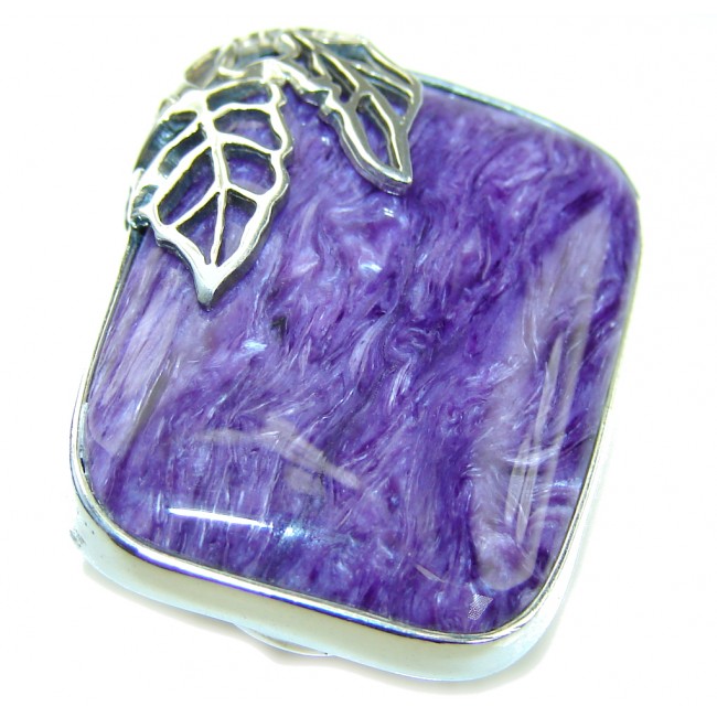 Beautiful AAA Purple Charoite Sterling Silver Ring s. 7- adjustable