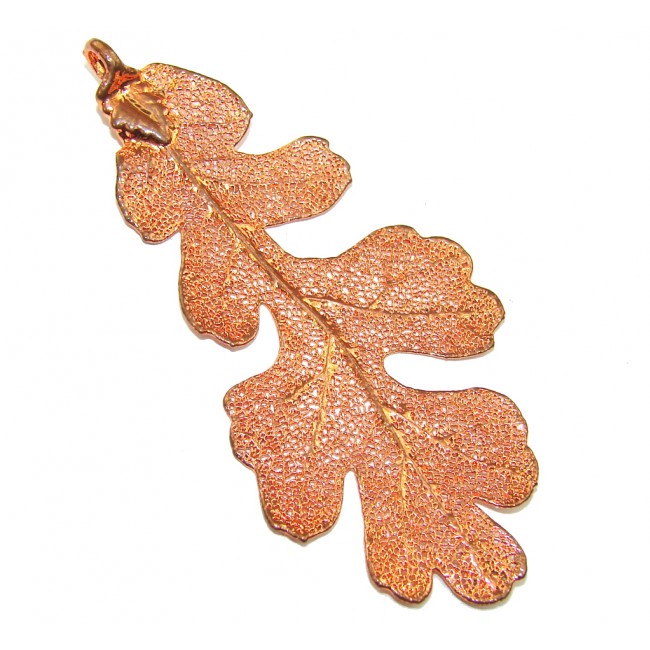 Stylish! Golden Color Of Leaf Sterling Silver Pendant