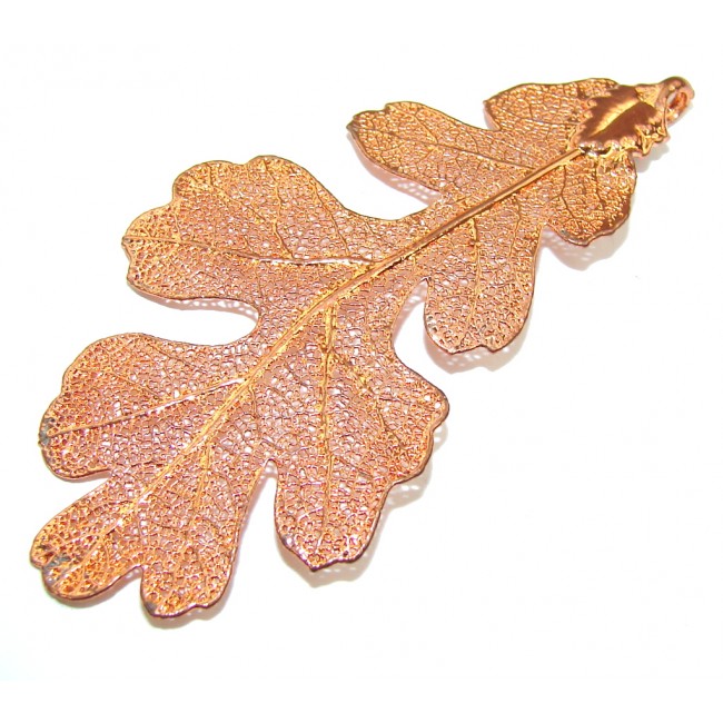 Stylish! Golden Color Of Leaf Sterling Silver Pendant