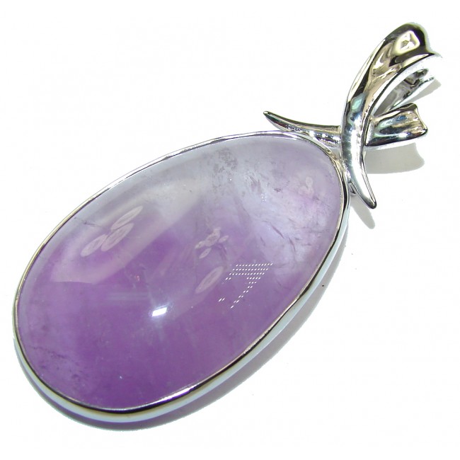 Genuine Purple Amethyst Sterling Silver Pendant