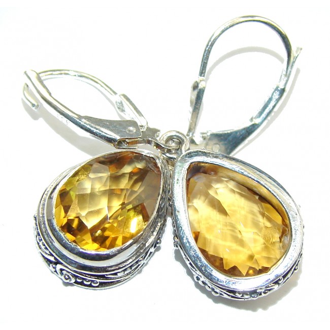 Delicate Yellow Citrine Sterling Silver earrings