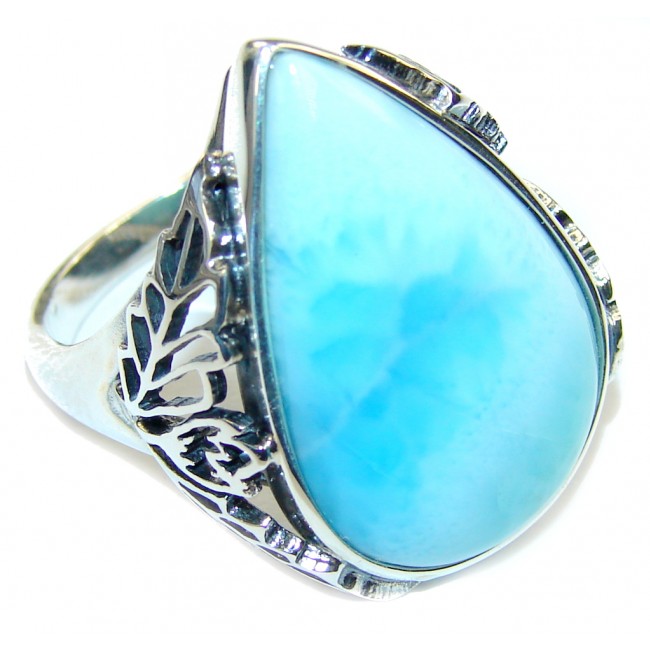 Secret Beauty AAA Blue Larimar Sterling Silver Ring s. 7 1/2