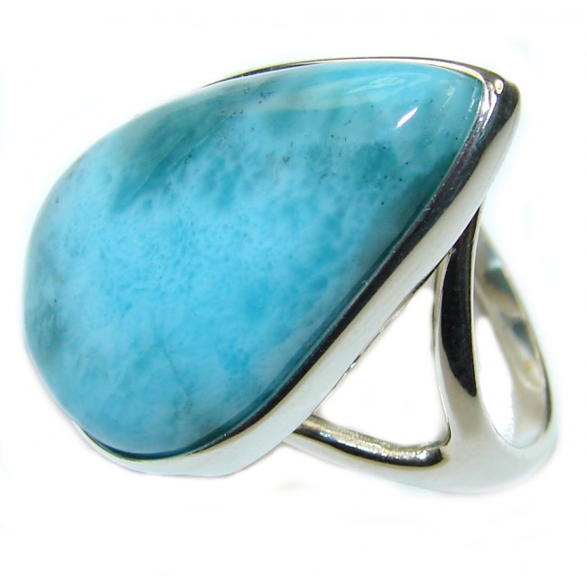 Secret Beauty AAA Blue Larimar Sterling Silver Ring s. 8 1/2