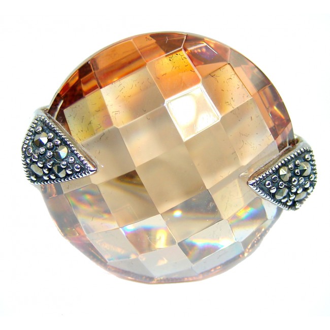 Real Beauty Golden Topaz Sterling Silver Ring s. 7 1/2