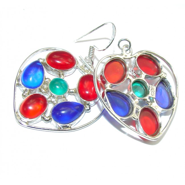 Happy Life Multicolor Quartz Sterling Silver earrings