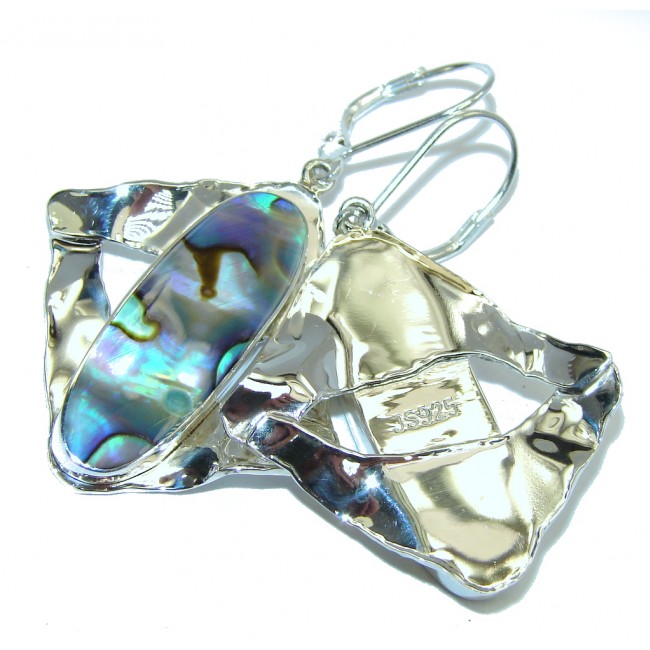 Passion Light Rainbow Abalone Sterling Silver earrings