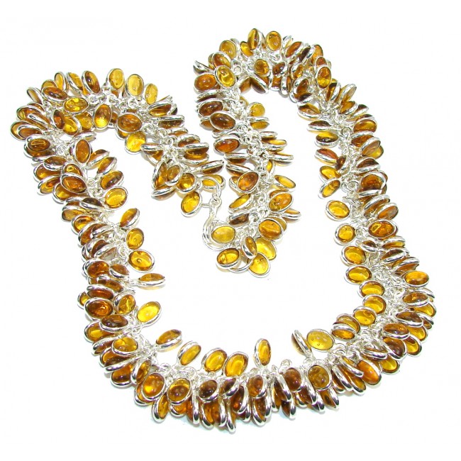 Fashion Ray Of Light Yellow Citrine Sterling Silver necklace