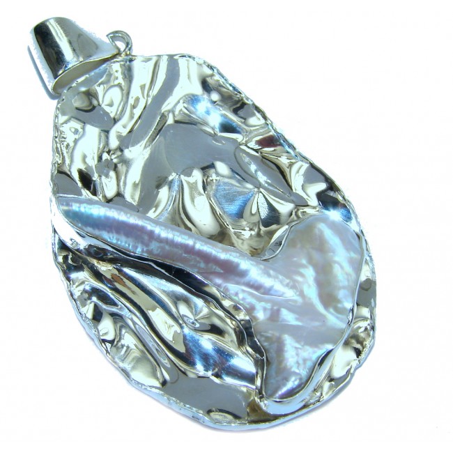 Make a Statment Mother Of Pearl Sterling Silver Pendant