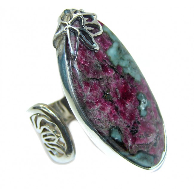 Natural AAA Russian Eudialyte Sterling Silver Ring s. 7 adjustable