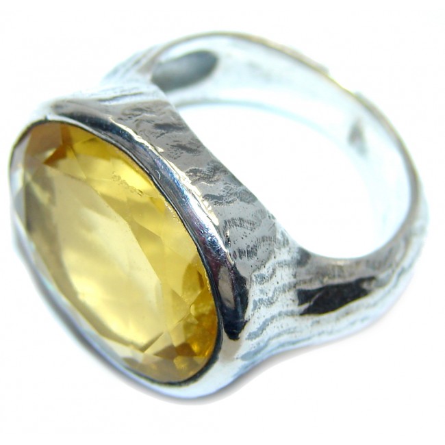 Simple Beauty Citrine Sterling Silver Ring s. 6 1/4